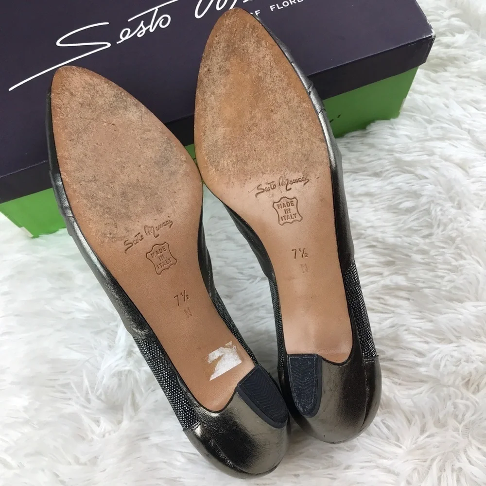 Vintage Sesto Meucci Italian Metallic Heels
